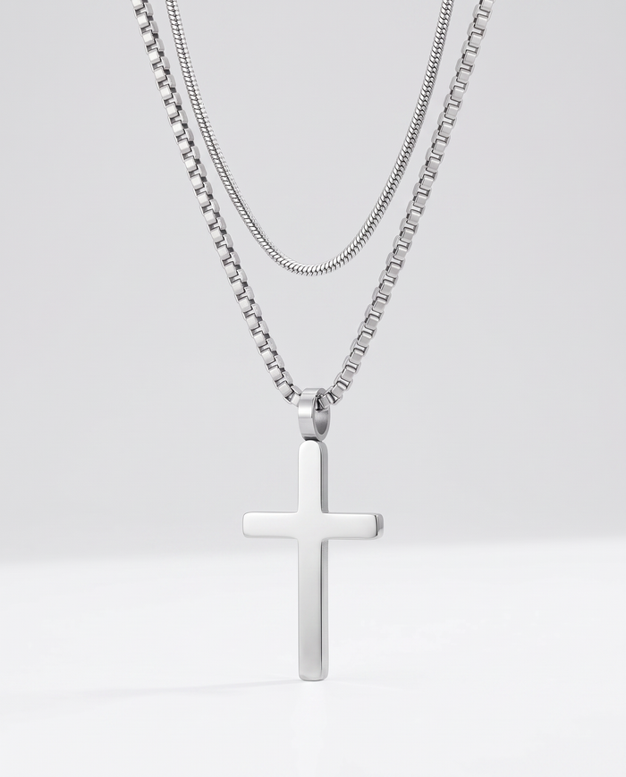 Classic Cross Necklace Duo