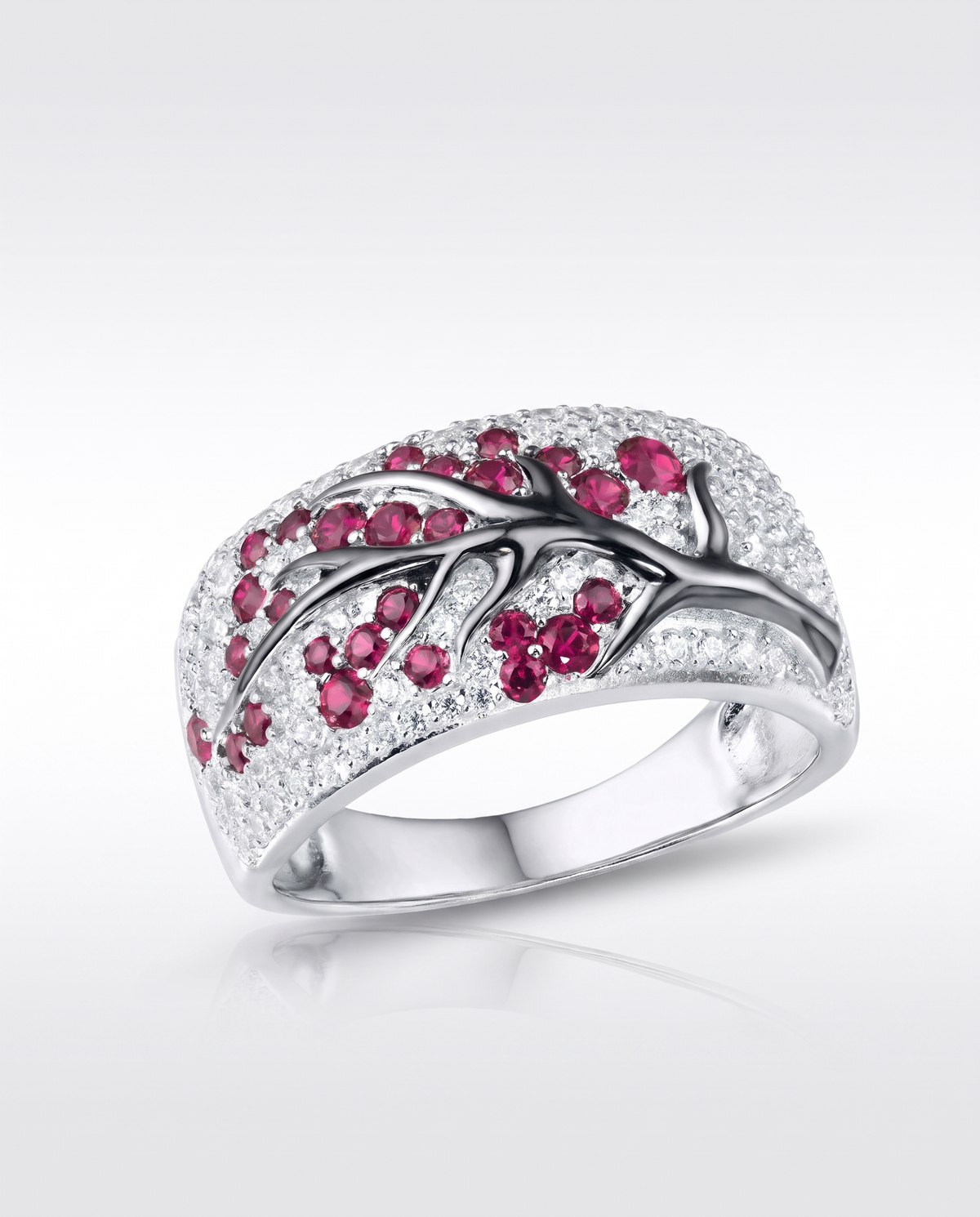 Ruby Blossom Tree Ring