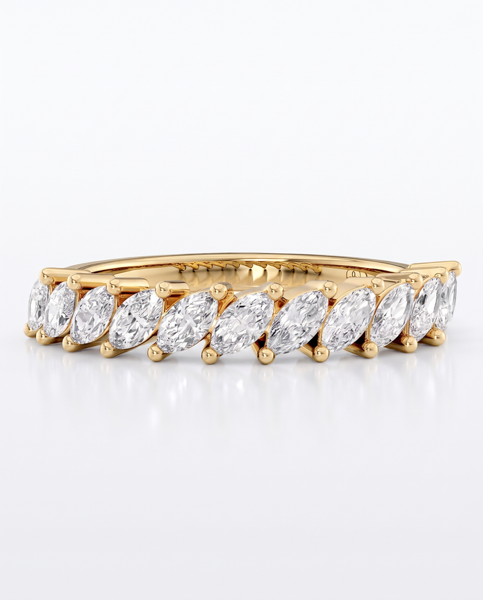 Marquise Diamond Half Eternity Ring