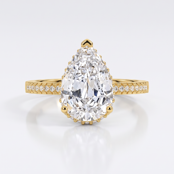 Elegant Teardrop Eclipse Ring