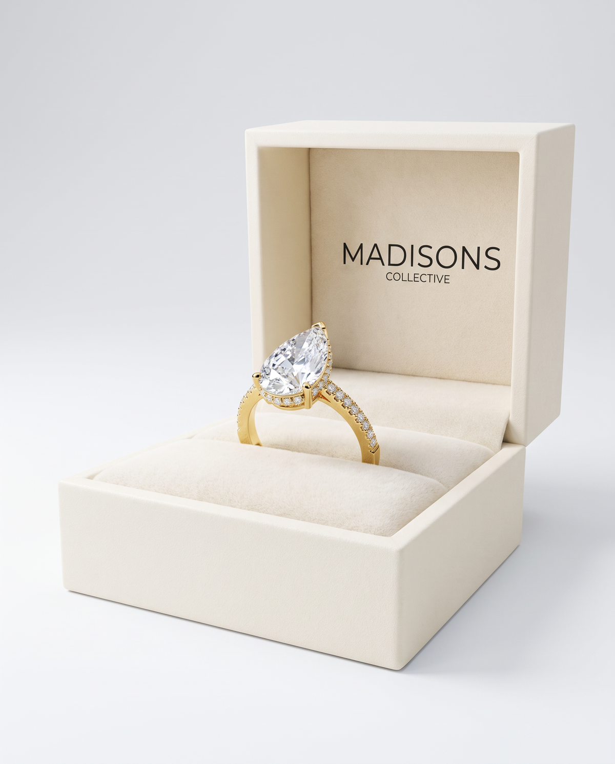 Elegant Teardrop Eclipse Ring