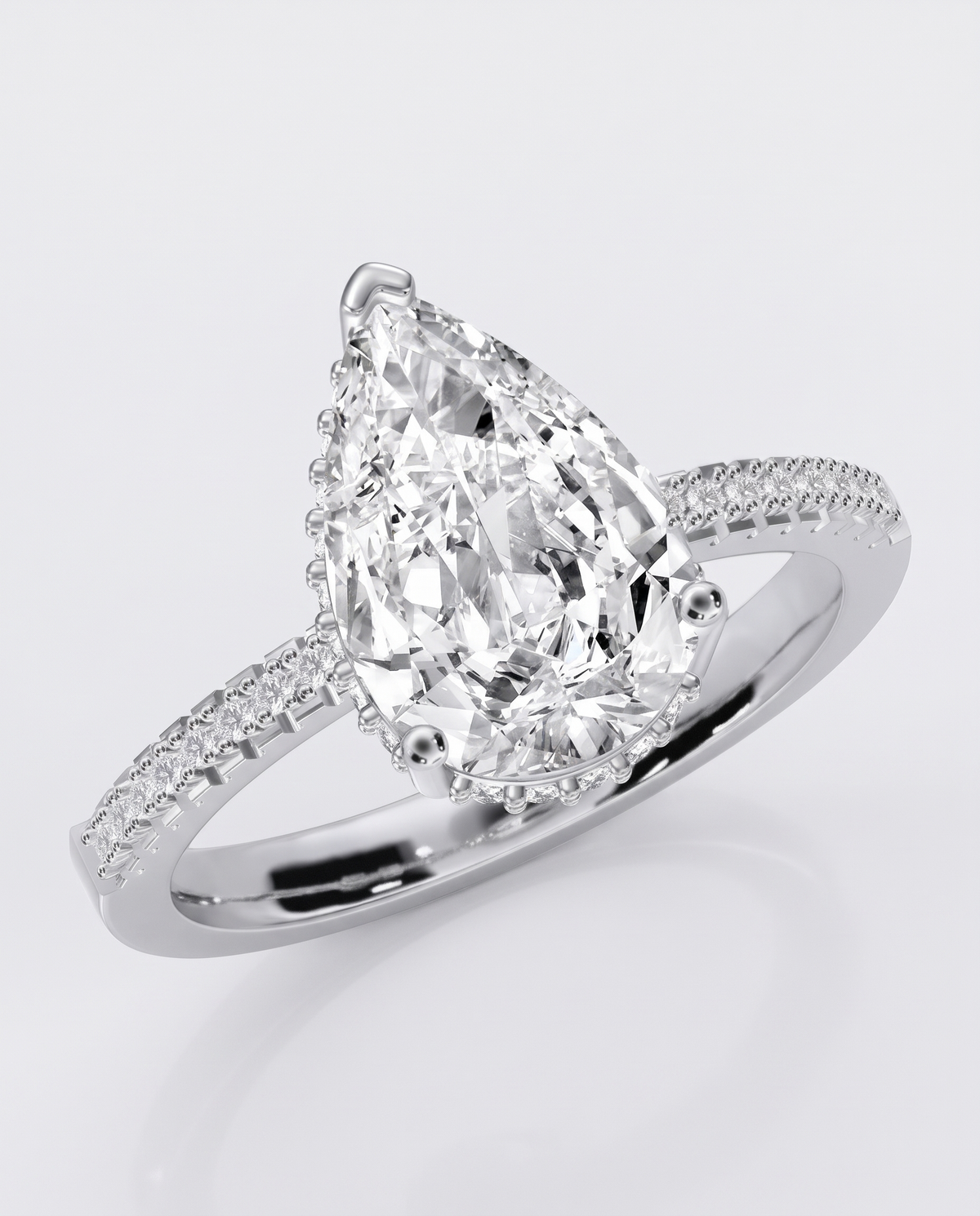Elegant Teardrop Eclipse Ring