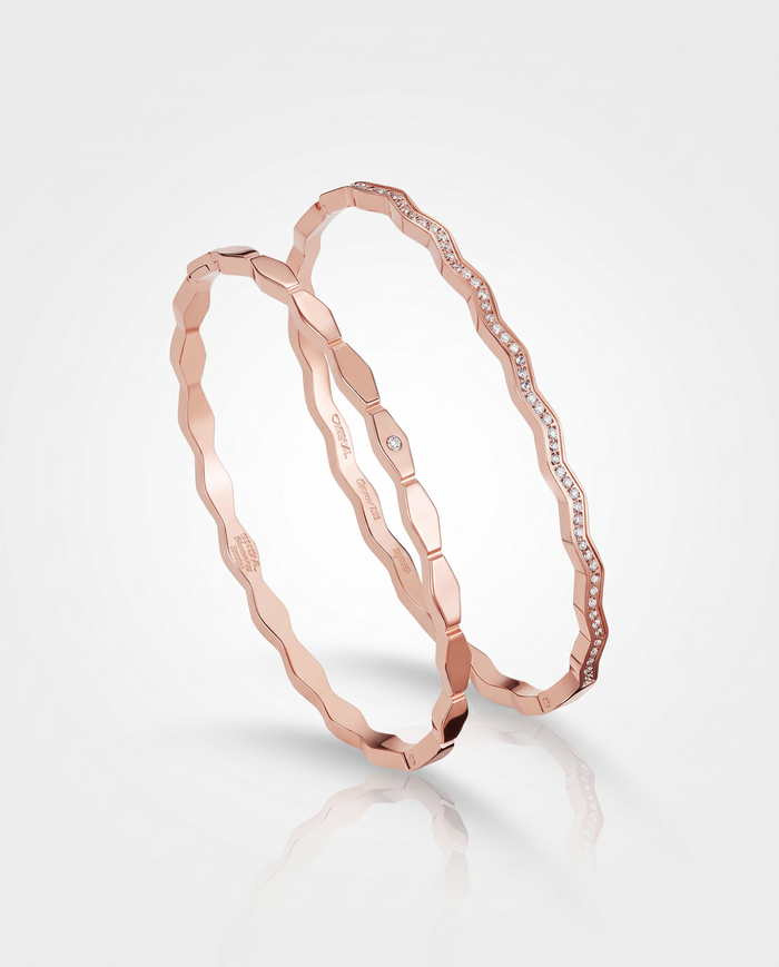Wavy Crystal Double Band Bracelet