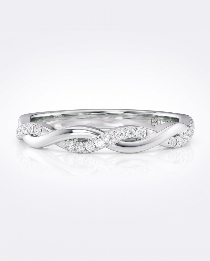 Vine Diamond Pave Eternity Band
