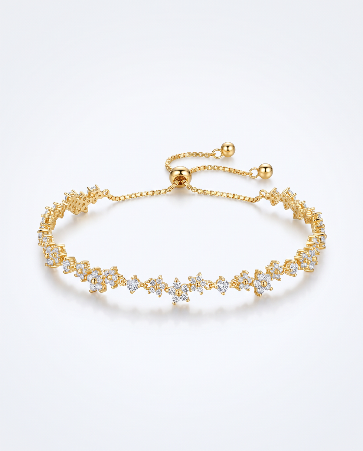 Elegant Floral Adjustable Bracelet