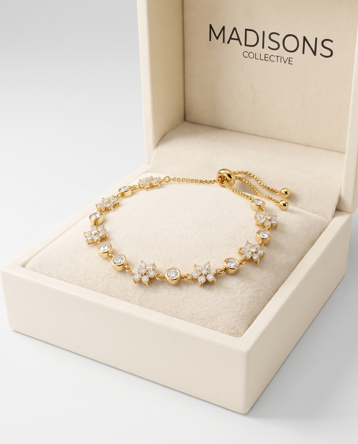 Elegant Floral Adjustable Bracelet