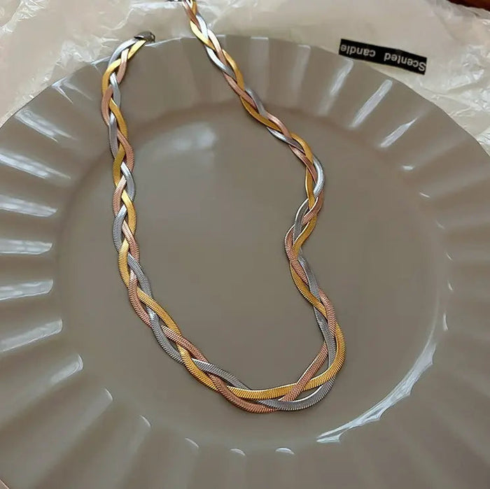 Elegant Gold and Silver Necklace