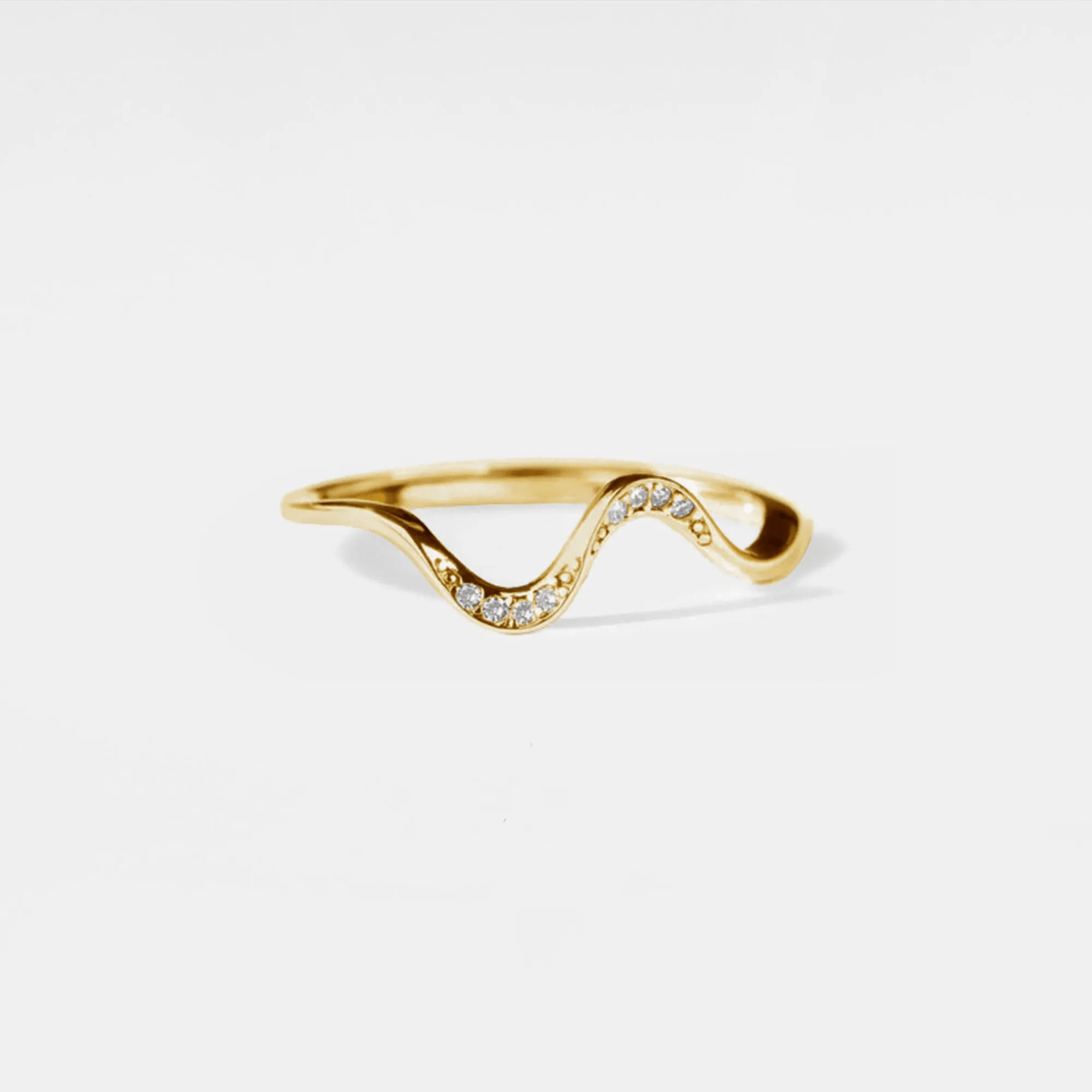Ocean Wave Beach Stacking Band Ring