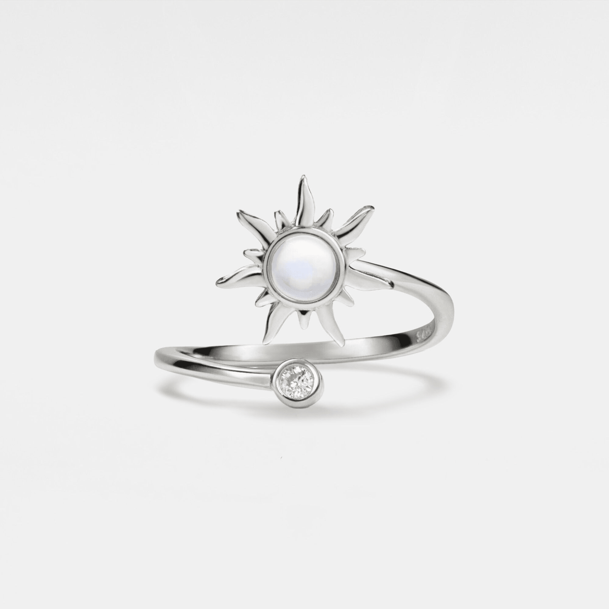 Opal Sun Fidget Spinner Ring