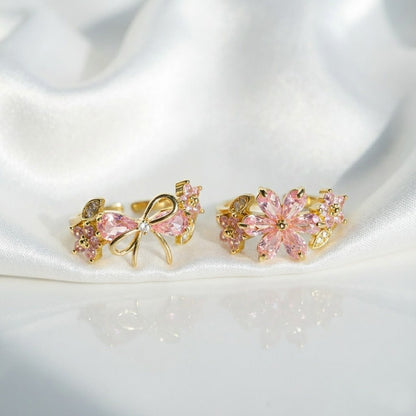 Pink Cherry Blossom Wrap Ring