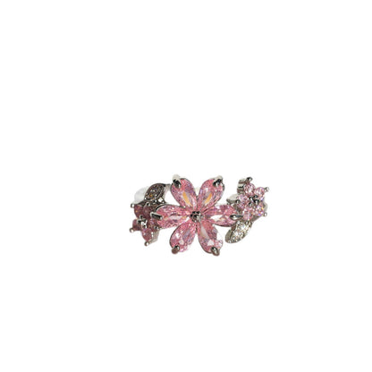 Pink Cherry Blossom Wrap Ring